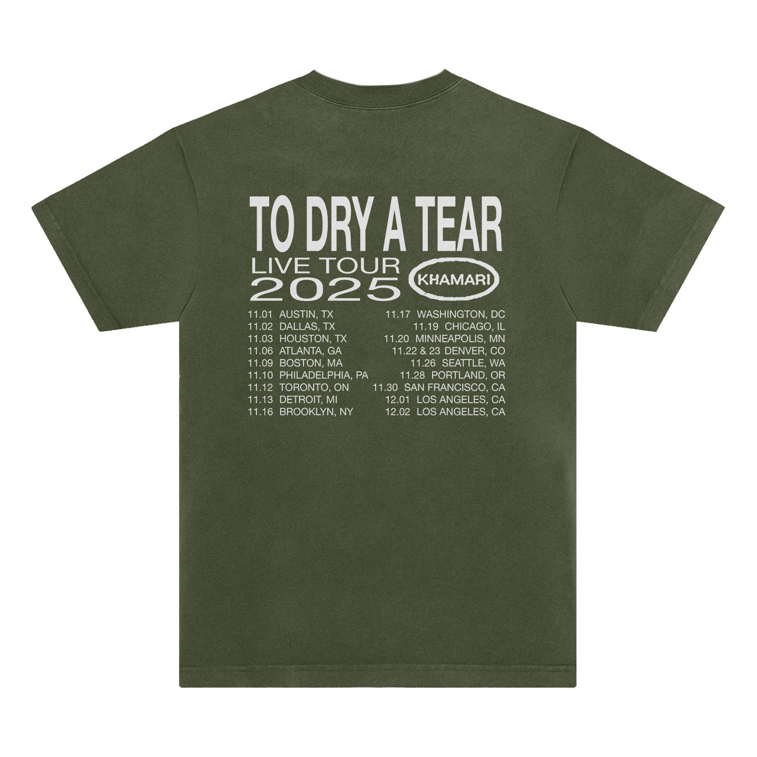 TDAT 2025 Tour Tee - Green